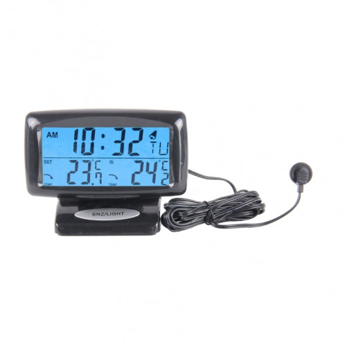 SH-350-2 Thermomètre à température numérique multifonction Réveil Écran LCD Écran LCD Détecteur de batterie SS2591-36