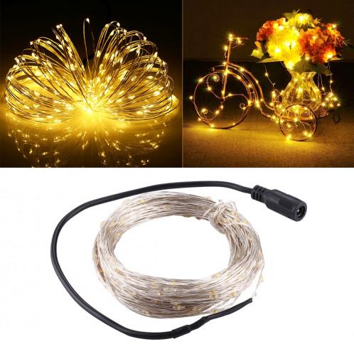 20m 3W 200 LED SMD 0603 IP65 Waterproof Silver Wire String Light Lampe Fairy Lampe Décorative, DC 12V (Blanc Chaud) S218WW0-35
