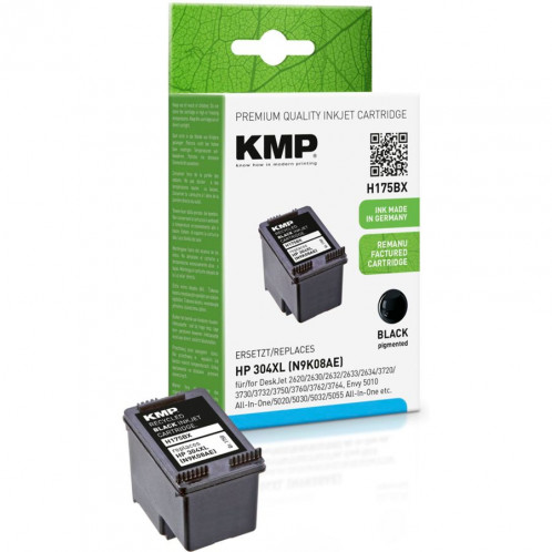 KMP H175BX noir compatible av. HP N9K08AE 304 XL 380046-33