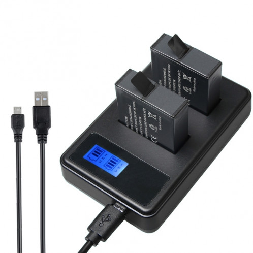 GoPro HERO5 AHDBT-501 Écran LCD Double chargeur de piles, affiche Capacité de charge SG01851-36