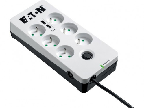 Eaton Protection Box 6 USB FR Multiprise parafoudre 6 prises 2 ports USB ALIMER0056-31