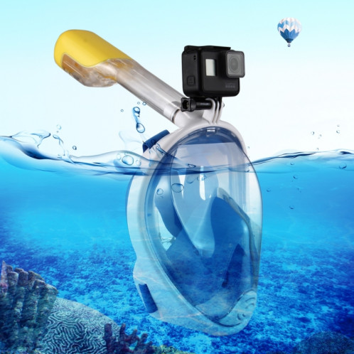 PULUZ I Version Équipement de plongée sous-marine Masque de plongée à sec complet pour GoPro HERO5 / 4/3 + / 3/2/1, taille S / M (bleu) SP215L9-38