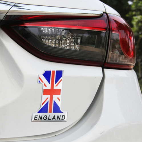 Sticker décoratif universel pour voiture, drapeau britannique, forme 1, métal SH0492719-36