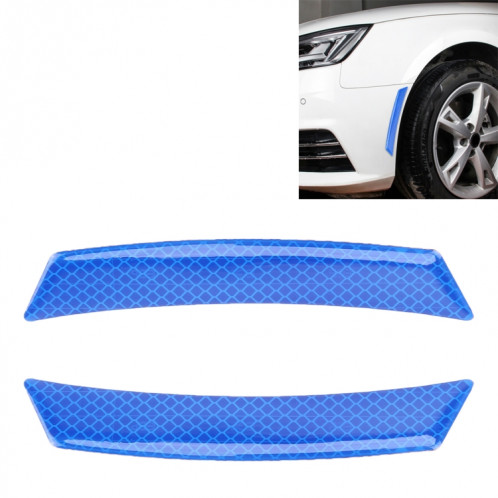 2 pcs auto-styling roue sourcils autocollant décoratif bande décorative (bleu) SH328L1637-37