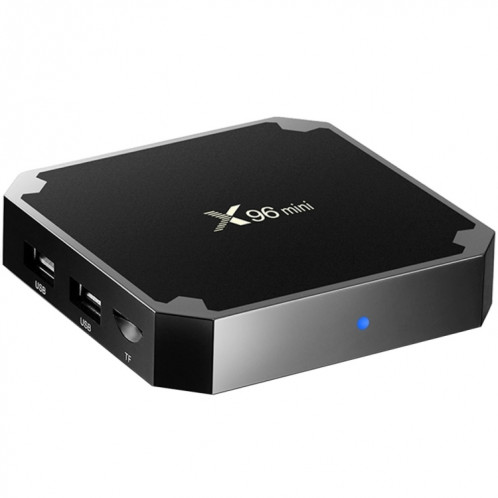 X96 mini 4K * 2K UHD sortie Smart TV BOX Player avec télécommande avec fixation murale, Android 7.1.2 Amlogic S905W Quad Core ARM Cortex A53 2GHz, RAM: 1 Go, ROM: 8 Go, Prise en charge WiFi, HDMI, TF (noir) SH973B1464-316