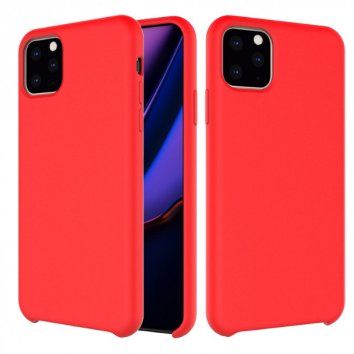Coque antichoc en silicone liquide de couleur unie pour iPhone 11 Pro Max (rouge) SH303H499-35