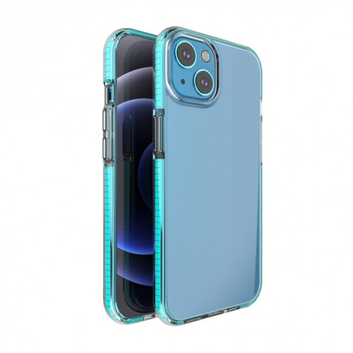 Cas de protection antichoc double couleur TPU pour iPhone 13 (bleu ciel) SH002A1004-35