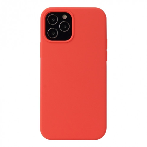 Étui de protection des chocs en silicone liquide de couleur solide pour iPhone 13 Pro (rouge corail) SH603I1973-37