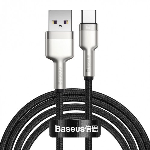 BASEUS CAKF000201 CAFÉRICE 66W USB au câble de données métalliques USB-C / C / C, longueur du câble: 2m (noir) SB902A813-38