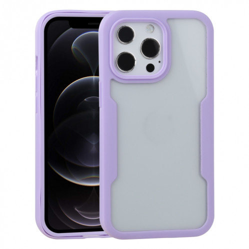 Acrylique + TPU 360 degrés Couverture complète Cas de protection antichoc pour iPhone 13 Pro (violet) SH003D377-36