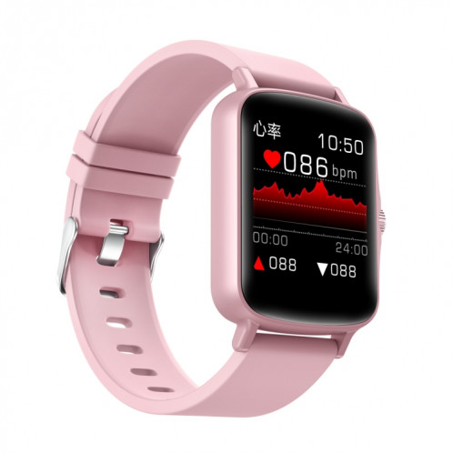Ptone 1,44 pouces HD Touch Small Smart Watch Smart Watch, surveillance du sommeil / surveillance de la fréquence cardiaque / surveillance de la pression artérielle (rose) SH701A1165-39