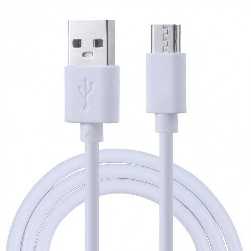 Câble de chargement de noyau de cuivre USB à micro USB, longueur de câble: 1m (blanc) SH103B1158-37