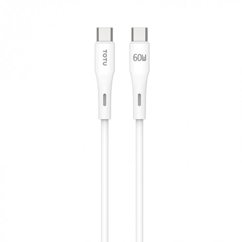 Câble de données en silicone TOTU BT-022 Skin Sense Series Type-C vers Type-C, longueur : 1 m (blanc) ST301B1035-37