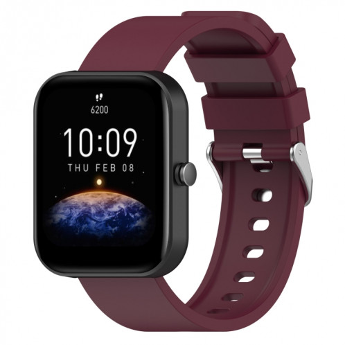 Pour le bracelet de montre en silicone OnePlus Nord Steps Style (vin rouge) SH601G640-37