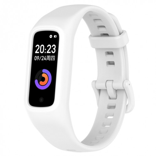 Pour Keep Band B2 Bracelet de montre en silicone intégré de couleur unie (blanc) SH301A623-39