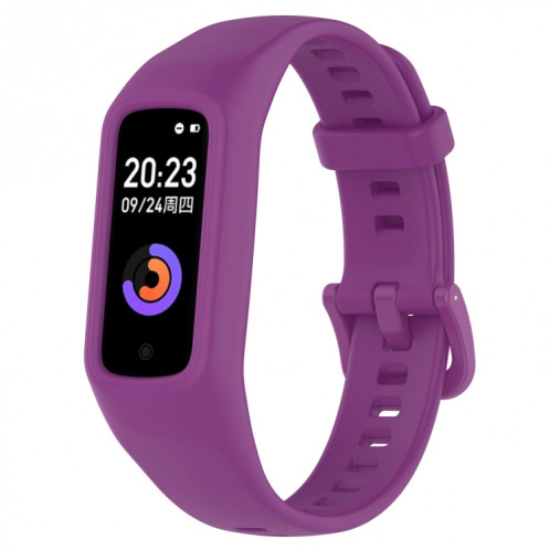 Pour Keep Band B2 Bracelet de montre en silicone intégré de couleur unie (violet) SH301F881-39