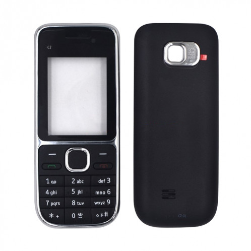 Pour Nokia c2-01 Couverture complète du boîtier (Noir) SH401A1249-34