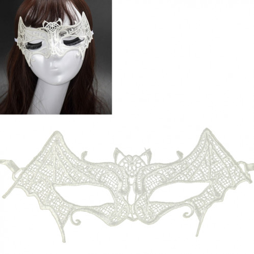 Mascarade halloween fête danse sexy lady masque de chauve-souris en dentelle (blanc) SH964W1054-37