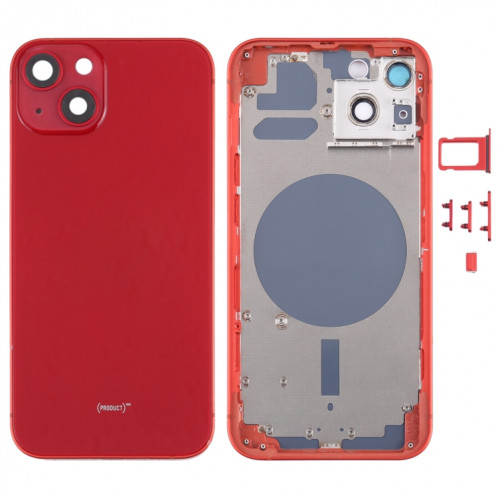 Couvercle de boîtier arrière avec plateau de carte SIM et lentille de caméra pour iPhone 13 (rouge) SH31RL1512-36