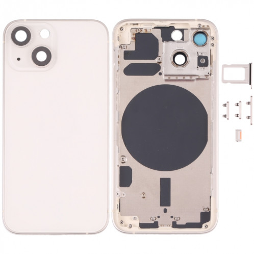 Couvercle de boîtier arrière avec plateau de carte SIM et clés de latération et objectif de caméra pour iPhone 13 mini SH01WL243-36