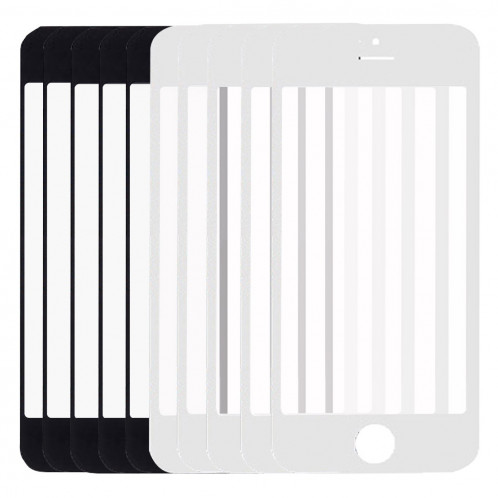 5 PCS Noir + 5 PCS Blanc iPartsAcheter pour iPhone 5 et 5S Front Screen Lentille extérieure en verre S529FF268-36