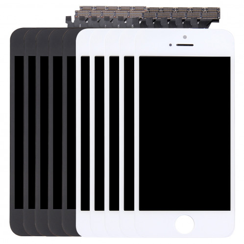5 PCS Black + 5 PCS Blanc iPartsAcheter 3 en 1 pour iPhone 5 (LCD + Frame + Touch Pad) Assemblage de numériseur S505FF37-39