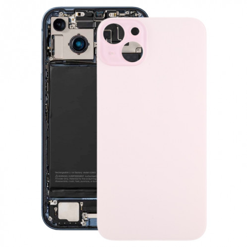 Pour iPhone 15 Plus Couvercle arrière de la batterie en verre (rose) SH16FL1231-37