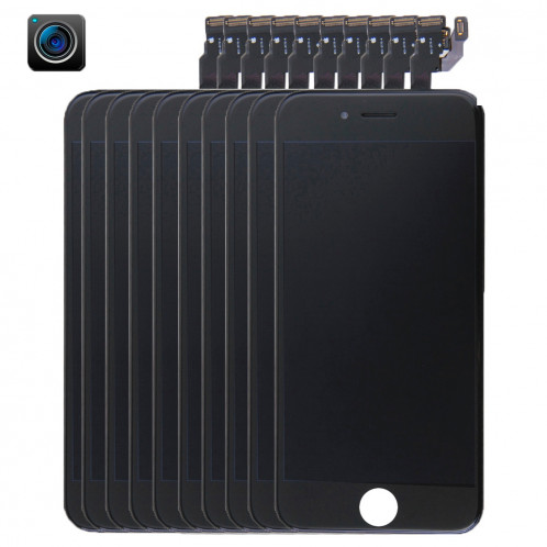 10 PCS iPartsAcheter 4 en 1 pour iPhone 6 (Caméra avant + LCD + Cadre + Touch Pad) Digitizer Assemblée (Noir) S193BT256-39