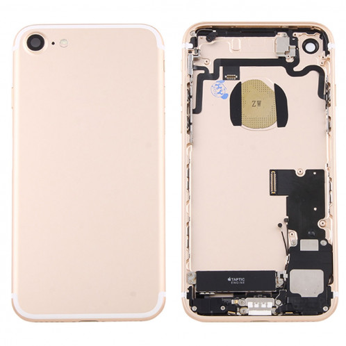 iPartsAcheter pour iPhone 7 couvercle de la batterie arrière avec le plateau de la carte (Gold) SI41JL214-36