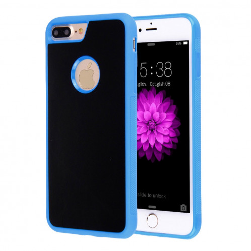 Pour iPhone 8 Plus & 7 Plus Anti-Gravity Magical Nano-Aspiration Technologie Sticky Selfie Housse de Protection (Bleu) SH718L1848-310
