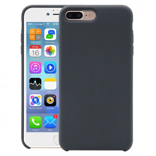 Housse en Silicone Liquide Pure Color pour iPhone 8 Plus & 7 Plus (Gris) SH99NV806-34