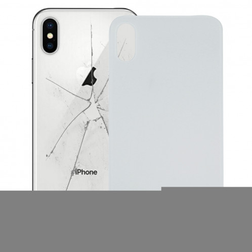 iPartsAcheter pour iPhone X couverture de batterie en verre (blanc) SI15WL1154-36