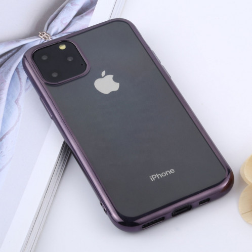 TPU Transparent Etui de protection pour téléphone portable étanche et étanche à l'eau pour iPhone 11 Pro (2019) (Violet) SH010P1045-33