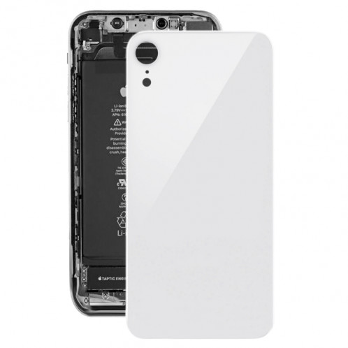 Coque arrière avec adhésif pour iPhone XR (blanc) SH035W1765-34