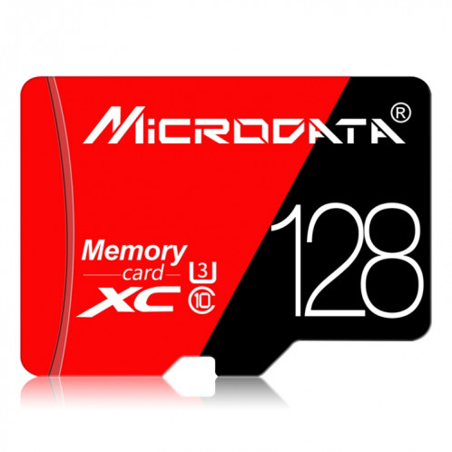 Carte mémoire MICRODATA 128 Go haute vitesse U3 rouge et noire TF (Micro SD) SH575715-310