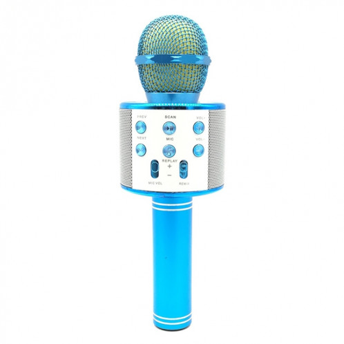 WS-858 Métal Haute Qualité Sonore KTV Karaoke Enregistrement Bluetooth Sans Fil Microphone, pour Ordinateur Portable, PC, Haut-Parleur, Casque, iPad, iPhone, Galaxy, Huawei, Xiaomi, LG, HTC et autres Smart Phones SH698L1125-312