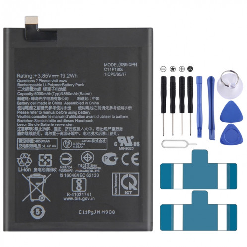 5000mah C11P1806 Batterie Li-Polymère pour Asus Zenfone 6 ZS630KL SH04781215-33