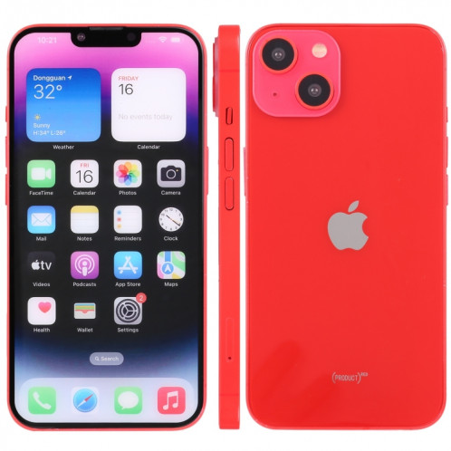 Pour iPhone 14 Plus écran couleur faux modèle d'affichage factice non fonctionnel (rouge) SH108R127-37