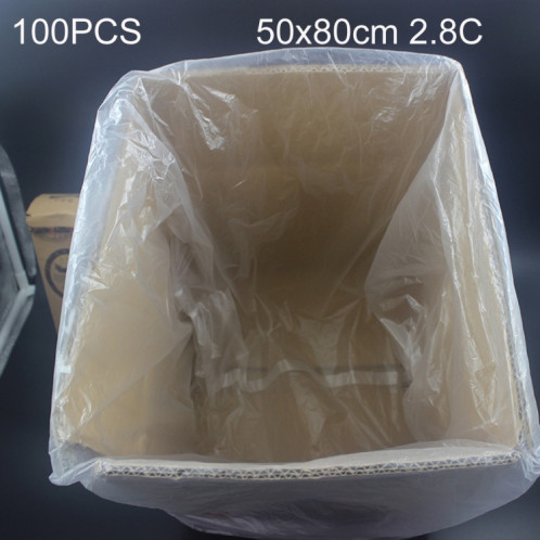 100 PCS 2.8C Sac d'emballage en plastique PE résistant à l'humidité et à la poussière, taille: 50 cm x 80 cm SH3515913-39