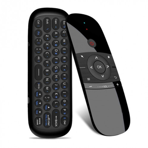 W1 Wireless QWERTY 57 touches clavier 2.4G Air Mouse Télécommande avec indicateur LED pour Android TV Box, Mini PC, Smart TV, Projecteur, HTPC, PC / TV tout-en-un SH2033293-310