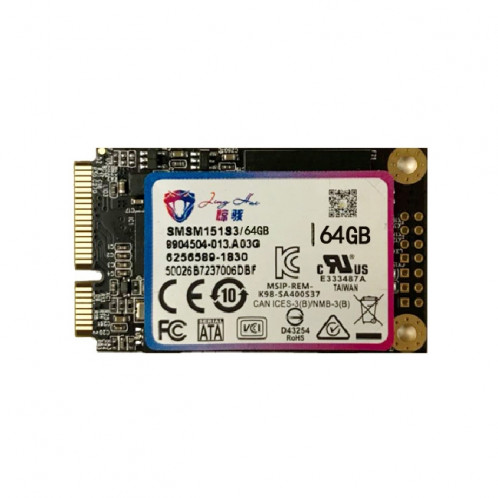 Disque SSD JingHai 1,8 pouces mSATA, architecture Flash: MLC, capacité: 64 Go SJ20621932-36
