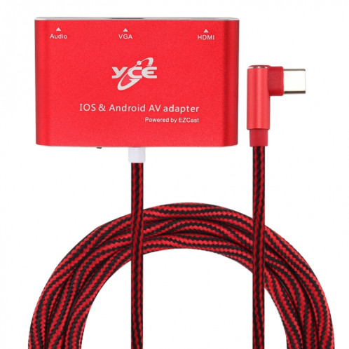 Adaptateur AV multiport USB-C / Type-C vers VGA / HDMI / Audio pour IOS et Android SH2883737-36