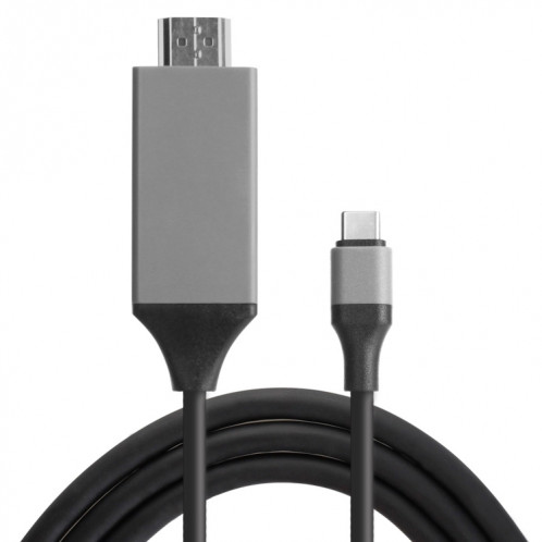 Câble adaptateur convertisseur USB-C / Type-C 3.1 vers HDMI, Câble adaptateur convertisseur USB-C / Type-C 3.1 vers HDMI, longueur : 2 m (noir) SH541B1356-38
