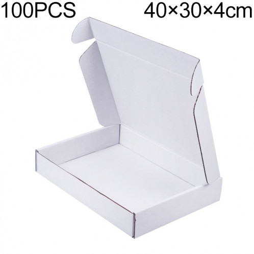 Boîte d'emballage de vêtements 100 PCS Shipping Box, couleur: blanc, taille: 40x30x4cm SH26181936-37