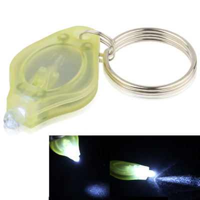Mini lampe de poche à DEL, lumière blanche, fonction porte-clés, interrupteur marche / arrêt et pressostat (jaune) SH025Y121-34