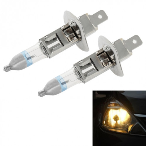 2 ampoules de phare de voiture au xénon H1 12V / 55W / 4300K ​​/ 1600lm, blanc chaud SH00861246-37