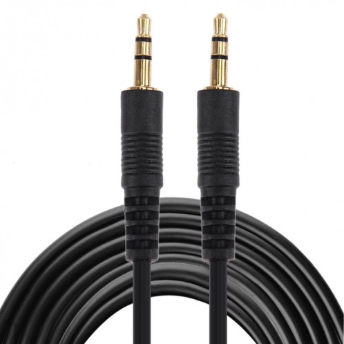 Câble auxiliaire audio stéréo 3,5 mm mâle, câble auxiliaire, longueur: 5 m (connecteur plaqué or + noir) SH31321736-35