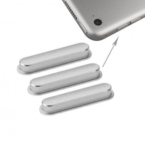 3 touches latérales iPartsBuy PCS pour iPad Air 2 / iPad 6 (gris) S3102H835-33