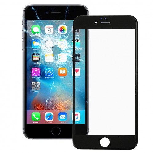 iPartsBuy pour iPhone 6s Plus lentille extérieure en verre de l'écran avant avec cadre avant de l'écran LCD (noir) SI030B631-38