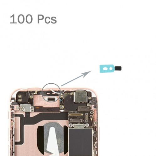 100 PCS iPartsAcheter pour iPhone 6s Microphone Retour mousse éponge Slice Pads S100291204-34